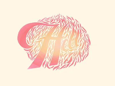 Hell design fade gradient illustration letter lettering logo logodesign morning type typogaphy typography