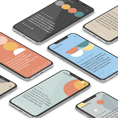 World YWCA Rejected Mobile concept design flat minimal mobile mobile design rejected ui ux website design