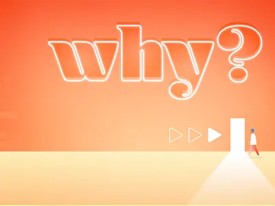Find out "Why?" design digital painting doorway editorial illustration grain illustration illustrator mystery orange person photoshop question vector wacom why