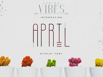 April Display font april brand bundle creative design display font lettering logo typeface vector
