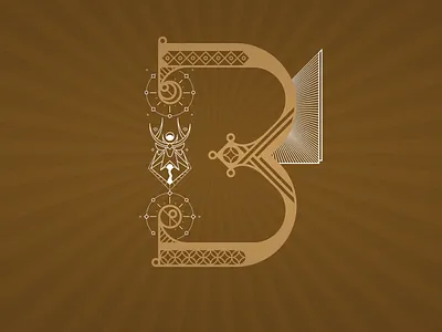 36daysoftype – 3 3 36days 36daysoftype art deco letter lettering type typo