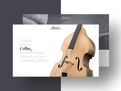 Strunal Schönbach / Main pages bass buracinsky digital homepage instruments intro lubos menu music strunal supersonic ui unicorn user experience ux violin