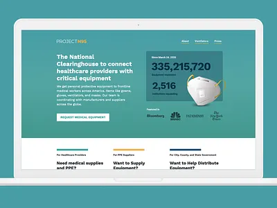 Project N95 covid 19 marketing operations ui volunteer