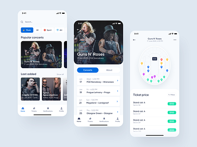 Ticketmaster - redesign concept app application clean concept concert design events interface ios mobile redesign simple ticket ticket app ticketmaster ui uidesign uiux ux uxdesign