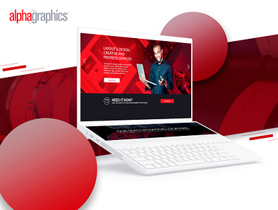 ALPHA GRAPHICS branding design illustrator landingpage photoshop ui ux website