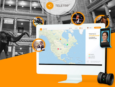 TELETRIP branding design illustrator photoshop ui ux website