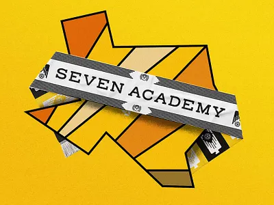 Seven Academy Designs black brand identity branding case study design emblem football interior logo packaging simple simplistic sketch soccer soccer badge soccer logo symbol team white yellow
