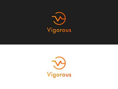 Vigorous branding logo typography