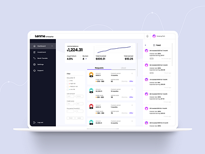 Lenme Enterprise enterprise enterprise app fintech fintech app flat lending lenme product productdesign ui uiux uiux design ux visual visualdesign web webapp webdesign webplatform website design