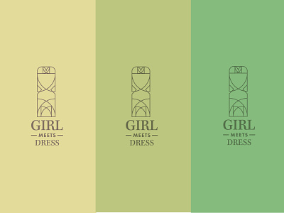 Girl meets dress logo brand identity flat icon identity logo minimalist