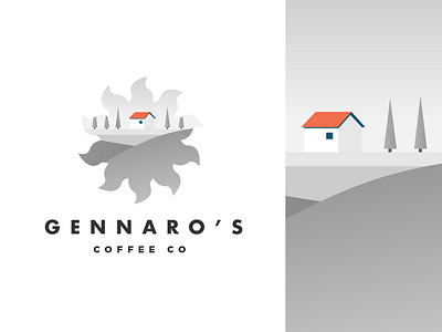 Logo concept for an Italian café branding cafe coffee flat identity illustration logo mark vector