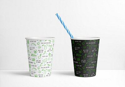 StreatFood RX cups brand identity branding cup food fresh graphic design green healthy logo