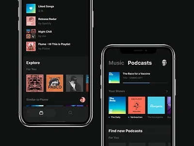 Spotify - Deemphasising Navigation app mobile mobile app ui ux