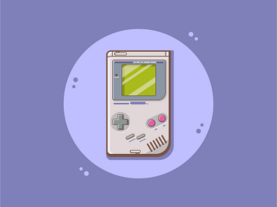 GameBoy cartoon art cute cute art cute fun funny design flat illustration gameboy gaming illustration nintendo simple design ui vector art