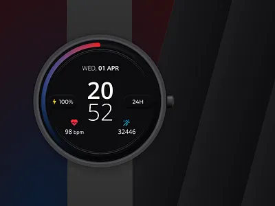 Spin Light - Watch Face Design covid covid19 dailyui design figma figmadesign galaxy watch face smartwatch ui ui exploration ux uxdesign watch watchface