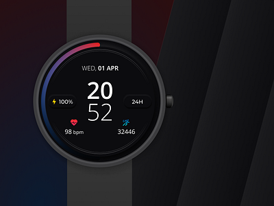 Spin Light - Watch Face Design covid covid19 dailyui design figma figmadesign galaxy watch face smartwatch ui ui exploration ux uxdesign watch watchface