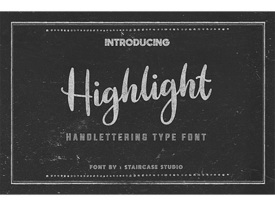 Highlight Handlettering Font branding design font fonts. decorative handlettering handlettering font handwritten highlight invitation landmark logotype font modern script script font type typeface font wedding font