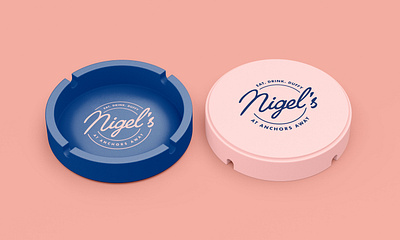 Ashtray, restaurant logo design, cafe branding ashtray