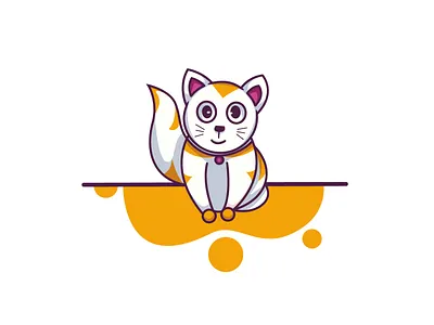 Cat Cute | Illustration animal animation art cat cats character clean color concept creative cute family full color fun graphic design illustration ui yellow