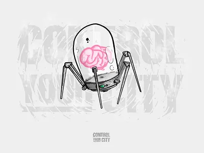 Control your city brain character characterdesign control design domain illustration illustrations illustrator lettering vector