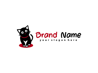 Cute Cat Logo adorable animal animal illustration animal logo cat catlogo cats cute cutelogo design illustration logo mascot pet vet