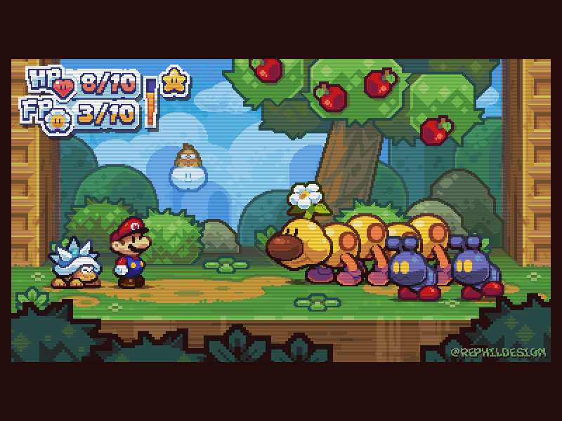 Paper Mario! animation gaming gif illustration pixel pixel art