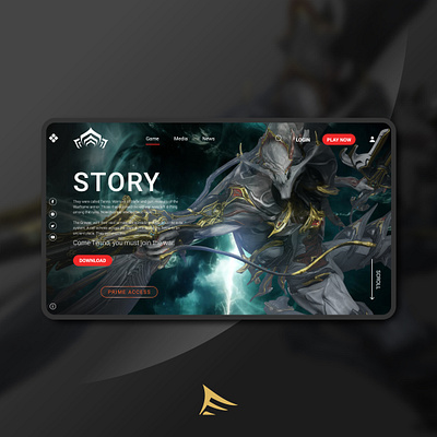 Warframe UI Design advertising branding design figma game gamer ui uidesign uiux uiuxdesign ux vector warframe web