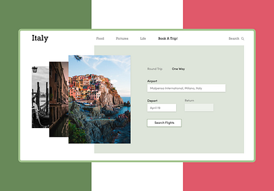 One Way Ticket to Italy 2020 adobe adobe xd adobexd app flight app flight booking flight search ipad italy plane ticket tickets ui user interface user interface design