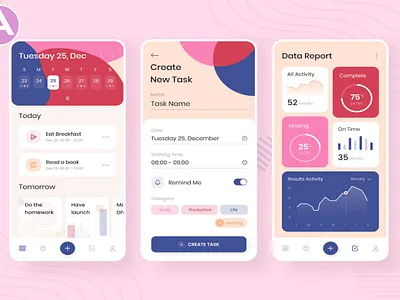 UI/UX Design For To Do List App Exploration animation branding design illustration illustrator logo typography ui ux vector