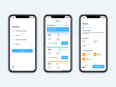 Visa Search product design travel travel app ui