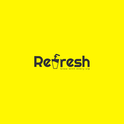 'Refresh' cafe Logo Design brand branding creative design creativelogo design graphic design graphicdesign illustration lettermark logo logo design logo designer logodesign logos logotype minimalist modern logo typography vector wordmark logo