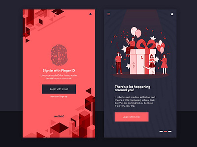 Finger ID Mobile App Design app apple id ui finger id ui mobile app website