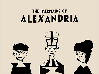 The Mermaids of Alexandria #2 alexandria bitter campari black campari depero design egypt fortunato futurism futurista illustration italian italian futurism mermaids sepia tribute