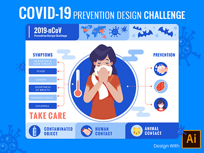 Covid-19 Infographic corona coronavirus covid covid 19 covid19 illustraion illustration illustration art illustrations illustrator infographic information information design informational symptom symptoms virus