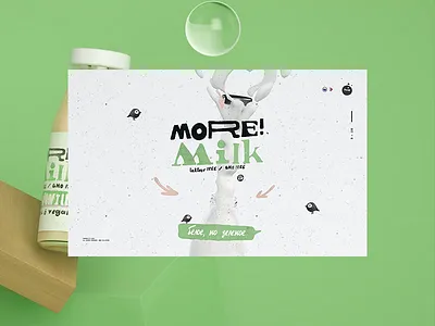 More!milk branding clean illustration interface milk promo site ui ux vector web