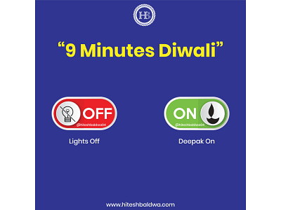 9 minutes diwali Deepak on Lights off on 5 April 2020 concept corona coronavirus covid19 design stayhome staysafe typography