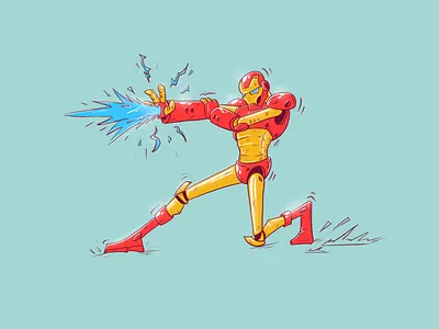 iron man art avengers character digital drawing ironman marvel red