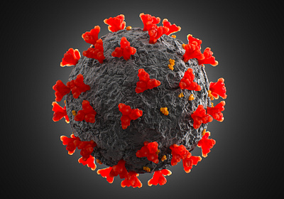 Covid-19 3d abstract concept coronavirus render virus