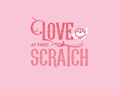 Valentine's Day branding design graphic design internal branding logo love scratch typography valentines day vector