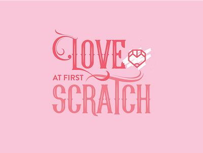 Valentine's Day branding design graphic design internal branding logo love scratch typography valentines day vector