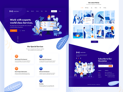 Coded Studio : Digital Agency Website agency agency best design creative digital agency dribbble best shot illustration landing page landing page design minimal minimalist typography ui ux design ui ux uiux designer web design web template web ui website website design websites