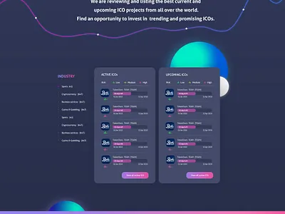 ico project app art design minimal type typography ui ux web website