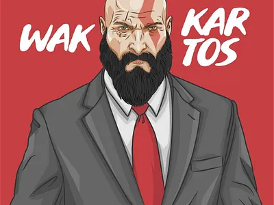 Wak Kratos Beard Vector Illustration art bookcover bookcoverdesign coverbook design flat icon illustration logo vector