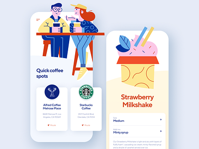 Coffee Shop App app app design illustration ios mobile mobile app mobile illustration mobile interface mobile ui shakuro ui ux