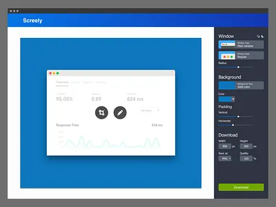 Screely.com editor ui