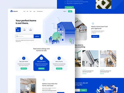 Real Estate Sell / Rent Homepage apartment sell home page home rent home sell illustration landing page property real estate website realestate webdesign website