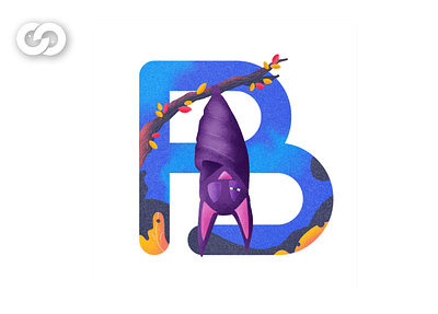 Letter “B” Bat 2020 alphabet art artist best color design illustration illustrator letter series trend vector