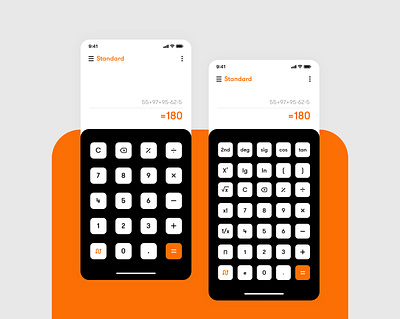 DailyUI 004 - Design a calculator. Standard, scientific app art design flat icon minimal ui ux vector website