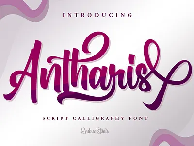 Antharis Magical Font business calligraphy font hand lettering script typography