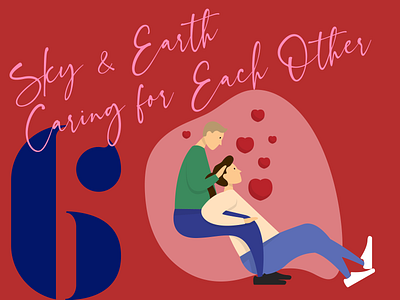 21 DAYS 6 couple designchallenge hearts illustration lockdown love pink red romance visualdesign